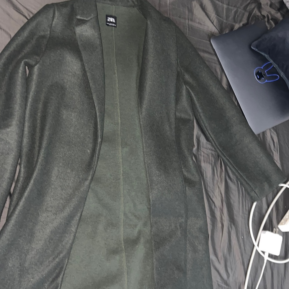 Zara forest green coat
